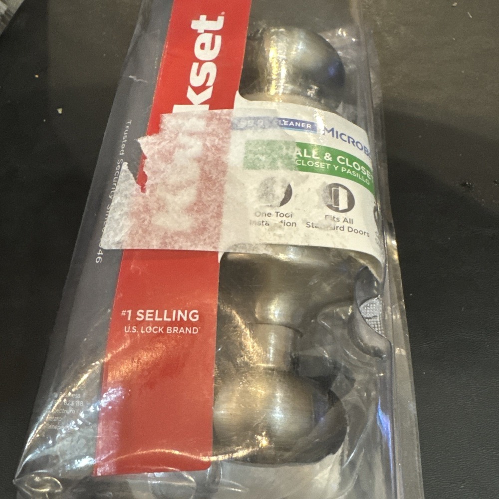 Kwikset‎ Satin Nickel Hall/Closet Passage Door Knob 200cv 15 Cp V1